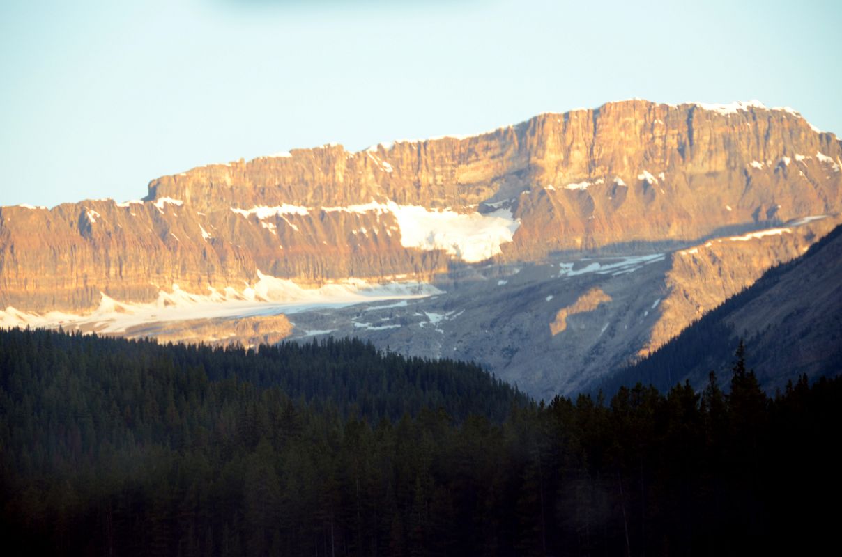 05 Mount Daly At Sunrise From Trans Canada Highway Just After Leaving Lake Louise For Yoho